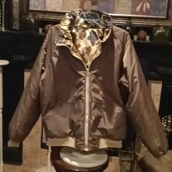 FINAL PRICE Columbia Thinsulate reversible multi-colored camo print jacket Lg - Picture 3 of 12